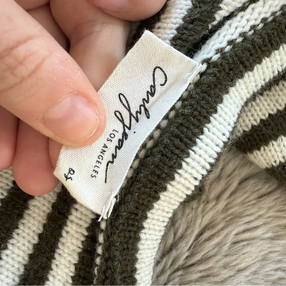 CJLA Wesley Sweater in Green and Cream - Picture 4 of 5